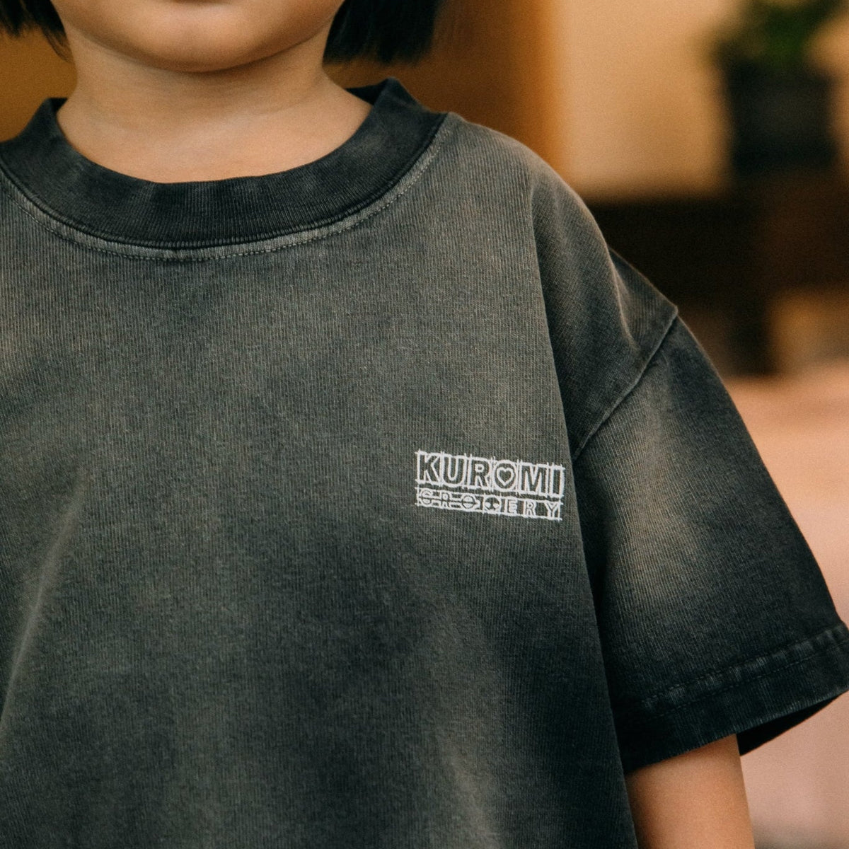 KUROMI KIDS SKETCH KUROMI WASHED GRAPHIC TEE/ FADED BLACK