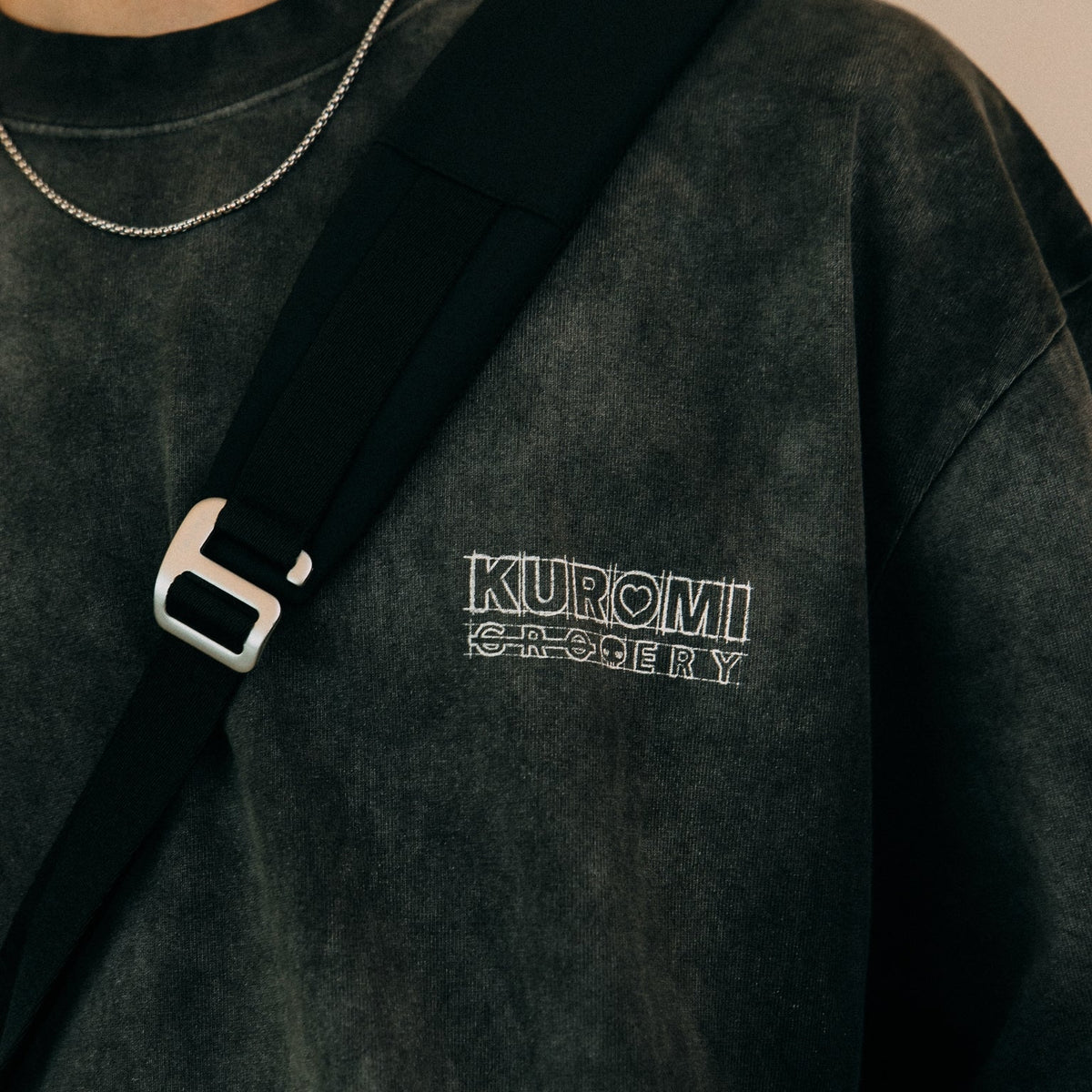 KUROMI SKETCH KUROMI WASHED GRAPHIC TEE/ FADED BLACK