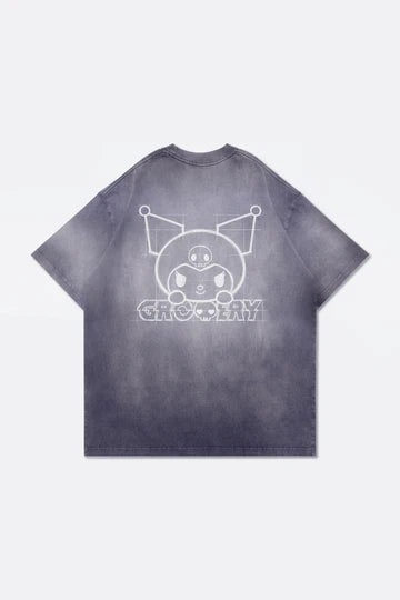 KUROMI SKETCH KUROMI WASHED GRAPHIC TEE/ FADED PURPLE