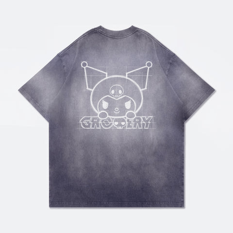 KUROMI SKETCH KUROMI WASHED GRAPHIC TEE/ FADED PURPLE