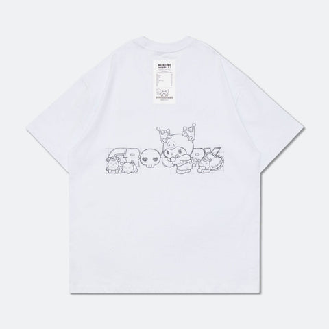 KUROMI SKETCH LOGO INVOICE TEE/ WHITE