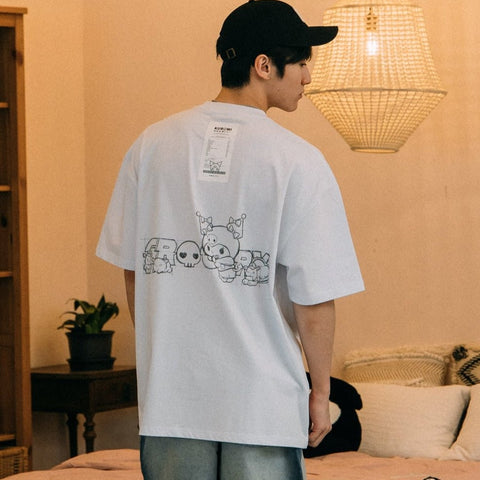 KUROMI SKETCH LOGO INVOICE TEE/ WHITE