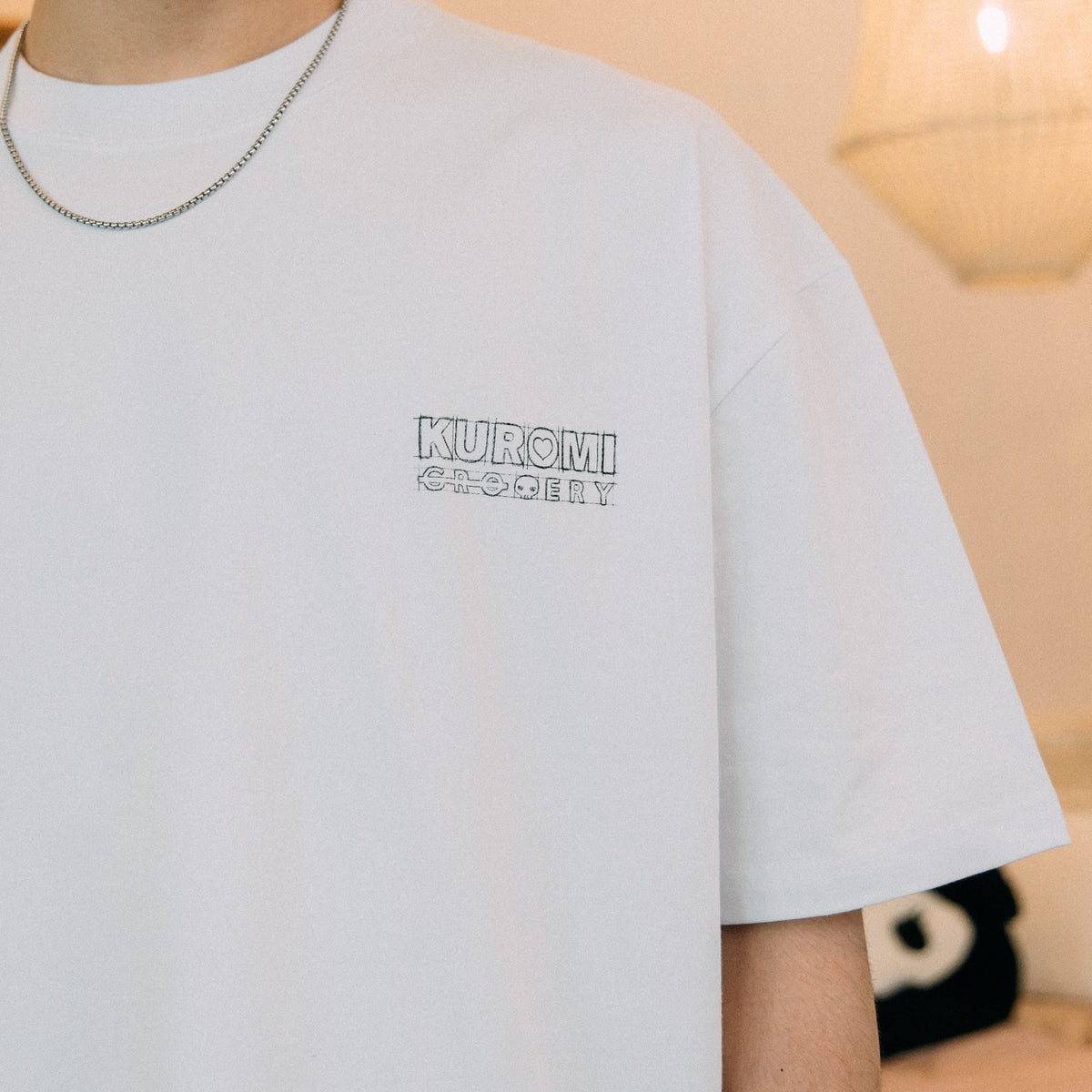 KUROMI SKETCH LOGO INVOICE TEE/ WHITE