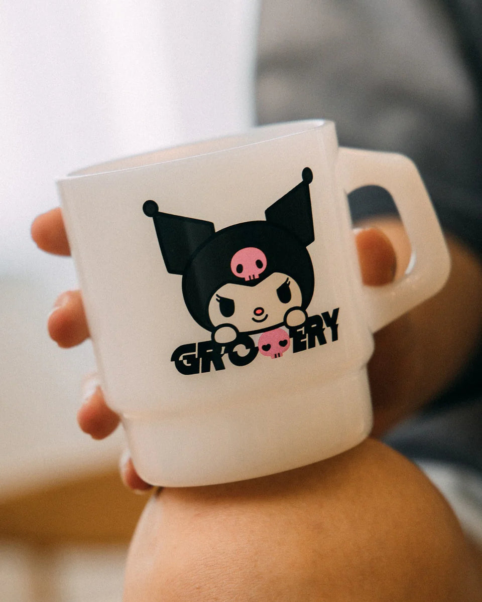 KUROMI STACKING GLASS MUG/ MILKY WHITE