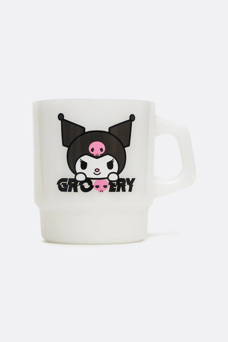 KUROMI STACKING GLASS MUG/ MILKY WHITE