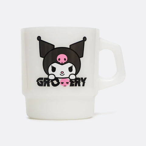 KUROMI STACKING GLASS MUG/ MILKY WHITE