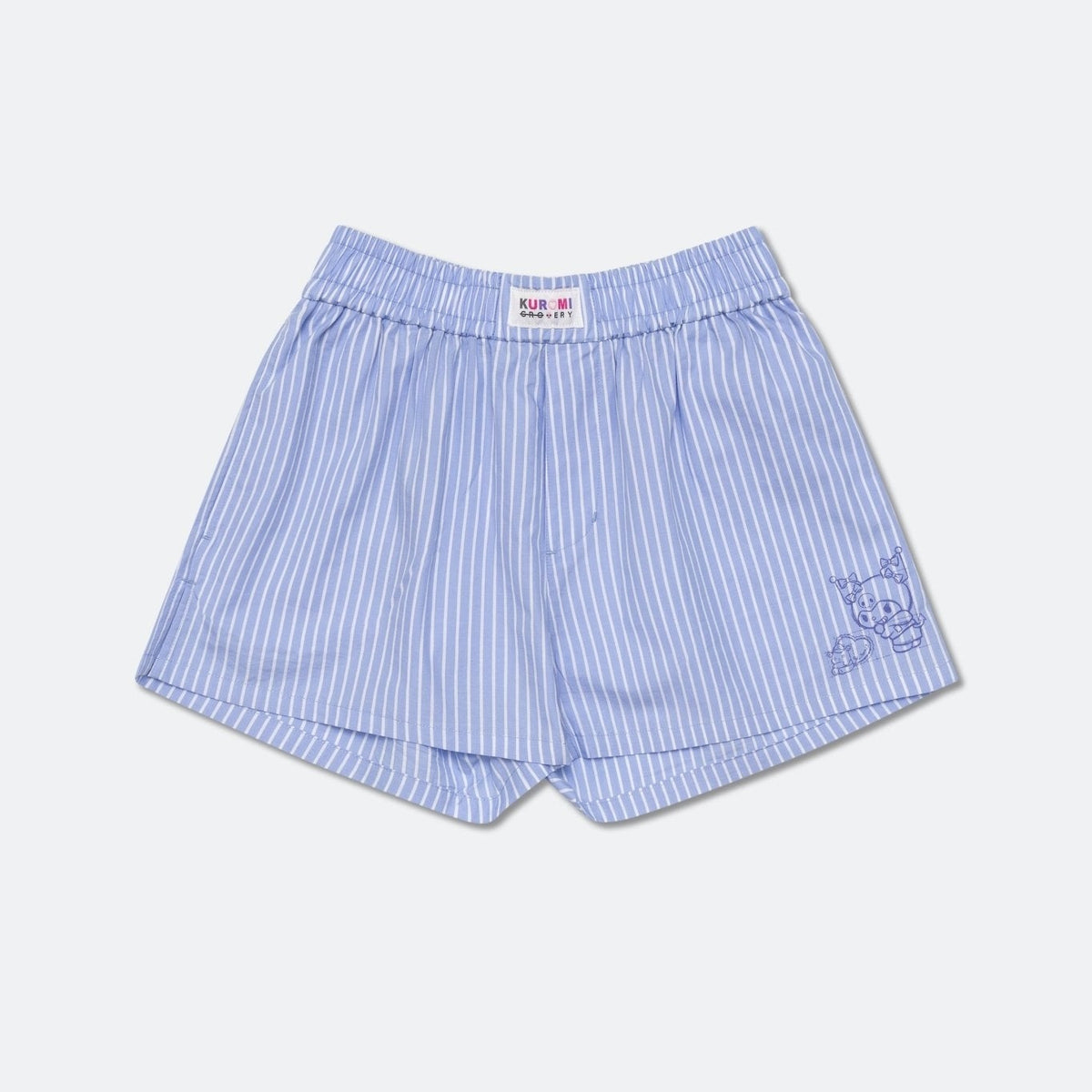 KUROMI STRIPE BOXER SHORTS/ BLUE