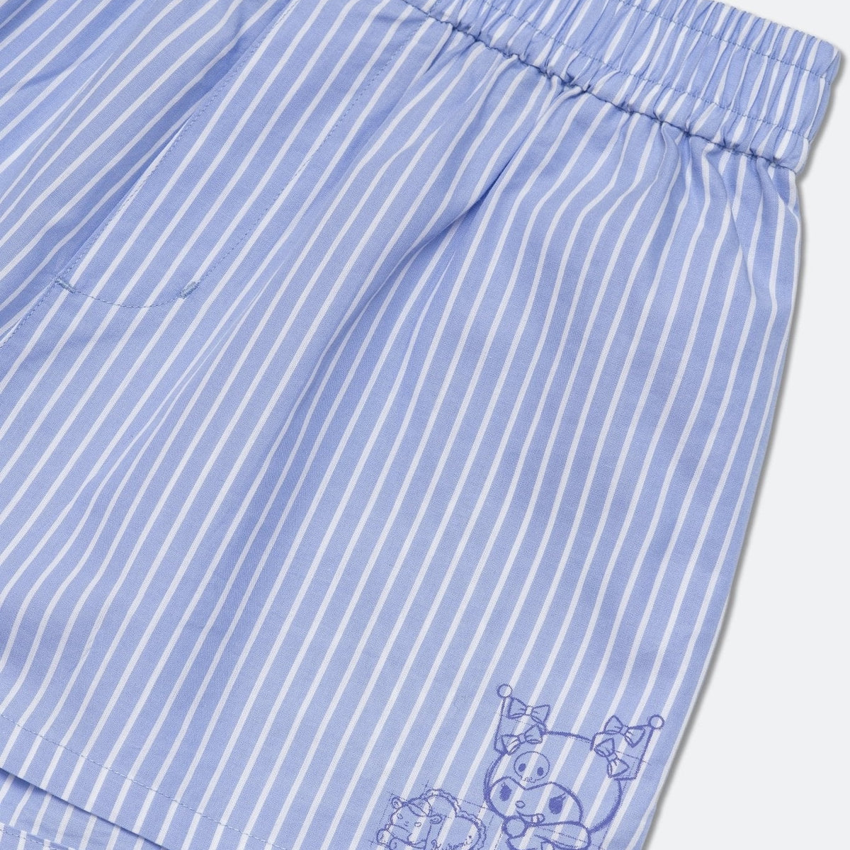 KUROMI STRIPE BOXER SHORTS/ BLUE