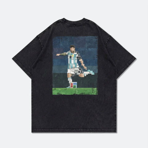 GROCERY LAST DANCE OF THE GOAT GRAPHIC WASHED TEE BY ADAM LISTER - BLACK