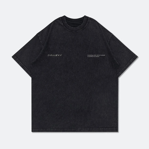 GROCERY LAST DANCE OF THE GOAT GRAPHIC WASHED TEE BY ADAM LISTER - BLACK