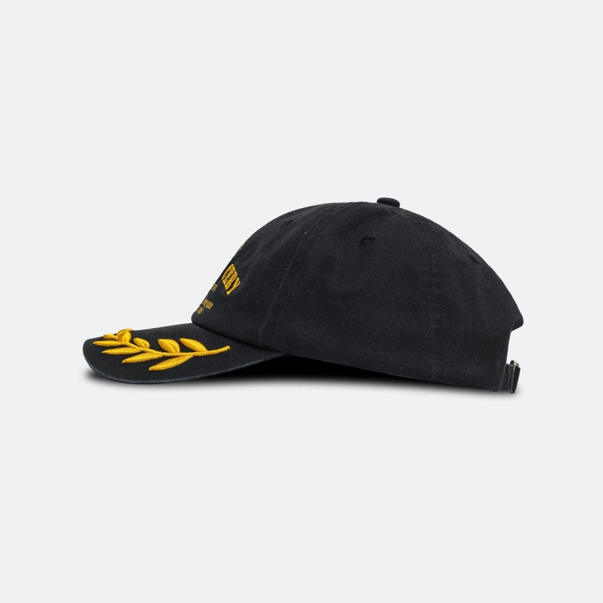 LIGHT WASHED COLLEGE OAK LEAVES EMBROIDERY CAP/ NAVY