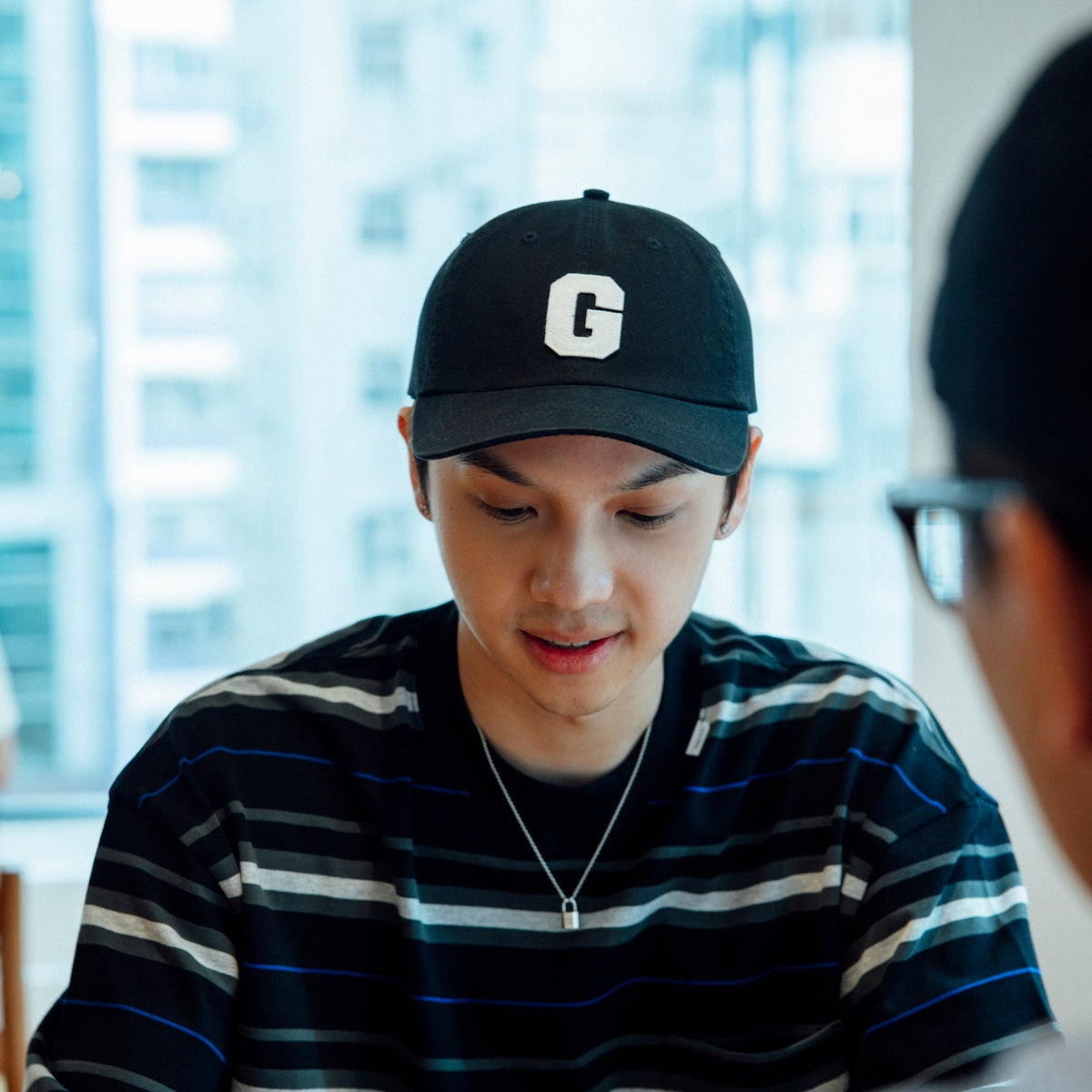 LIGHT WASHED G LOGO CAP/ BLACK