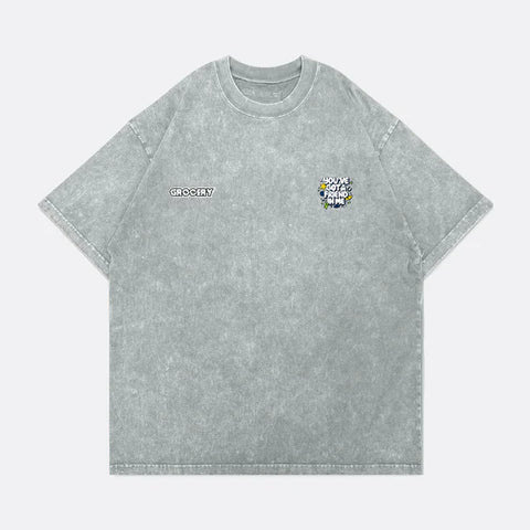 TOY STORY SNOW WASHED LET'S GET ROWDY GRAPHIC TEE - WASHED GREY