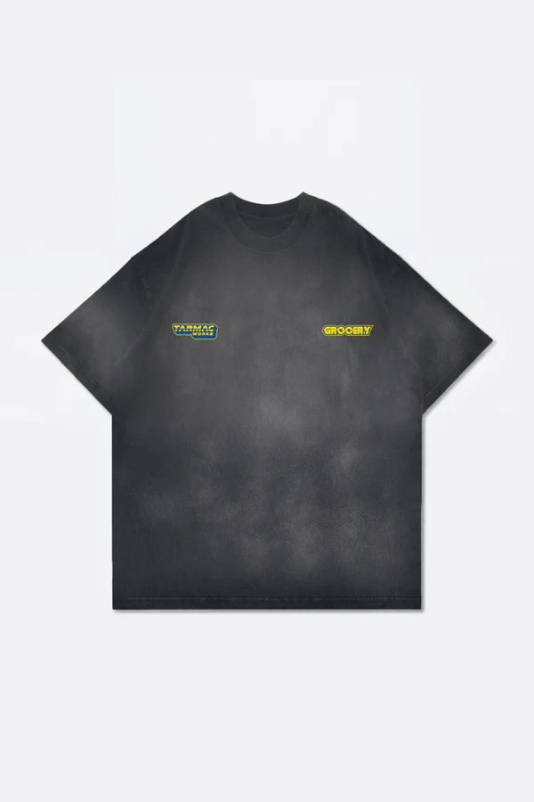 TOY STORY WASHED LOGO INVOICE TEE - WASHED BLACK