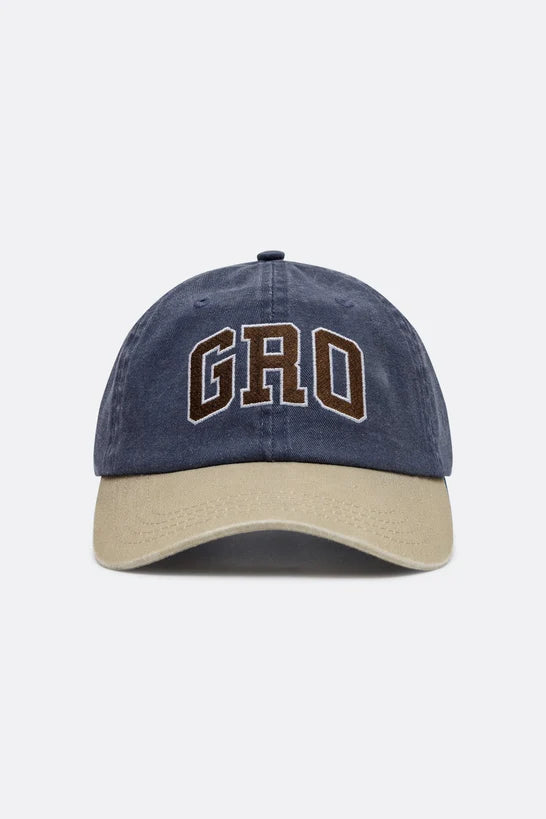 TWO TONE LIGHT WASHED CAP/ NAVY