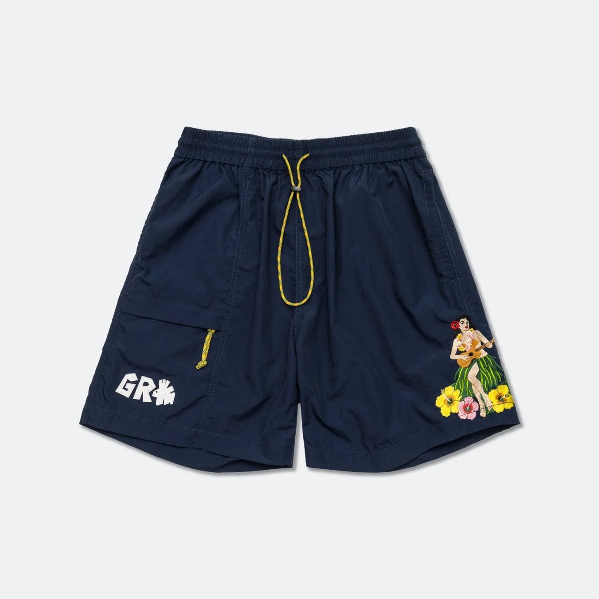 GROCERY x CLUB STUBBORN ULTRA SOUVENIR SHORTS - HAWAII NAVY