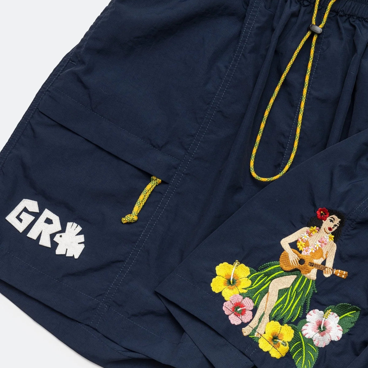 GROCERY x CLUB STUBBORN ULTRA SOUVENIR SHORTS - HAWAII NAVY