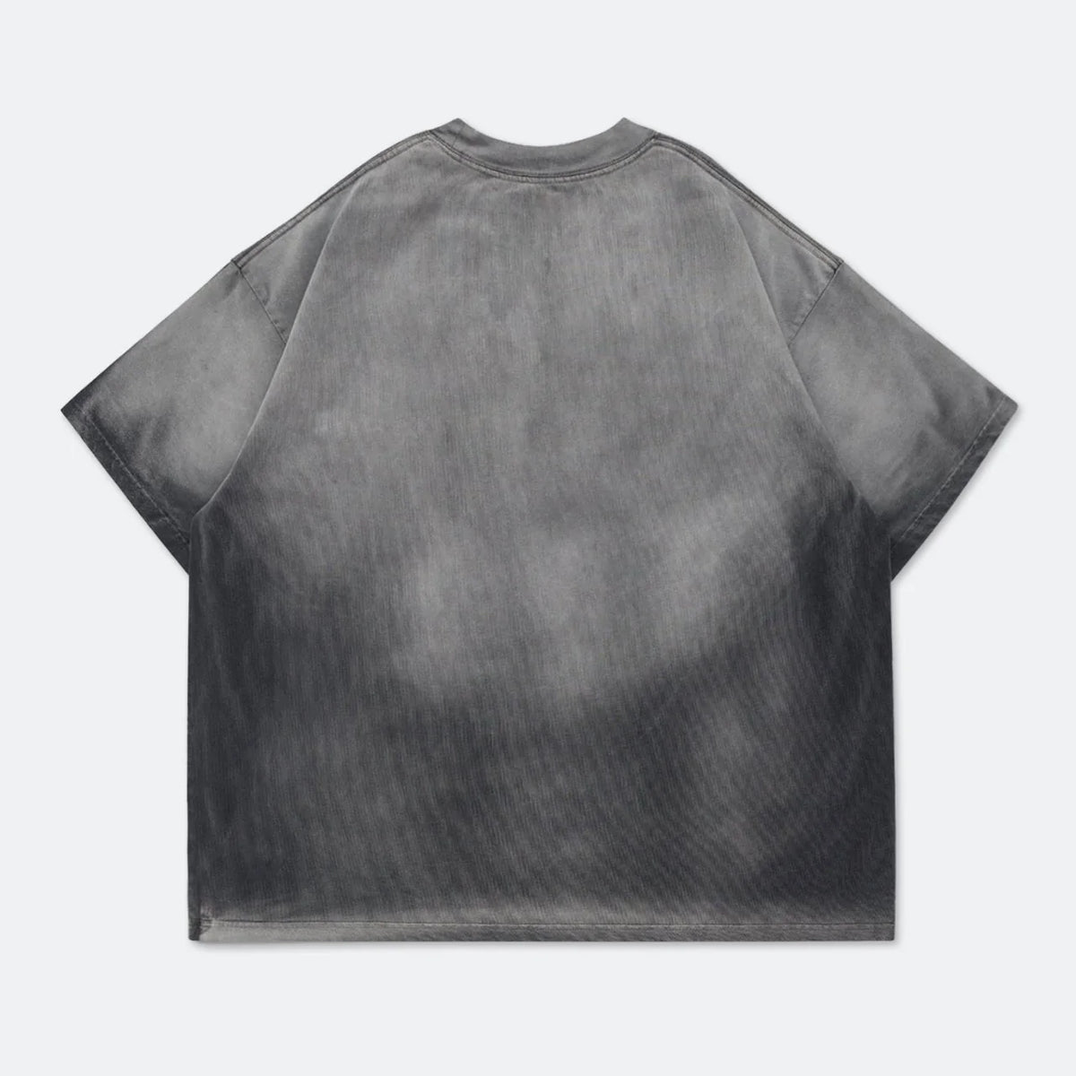 GROCERY x CLUB STUBBORN WASHED LOGO BOXY TEE - FADED CHARCOAL