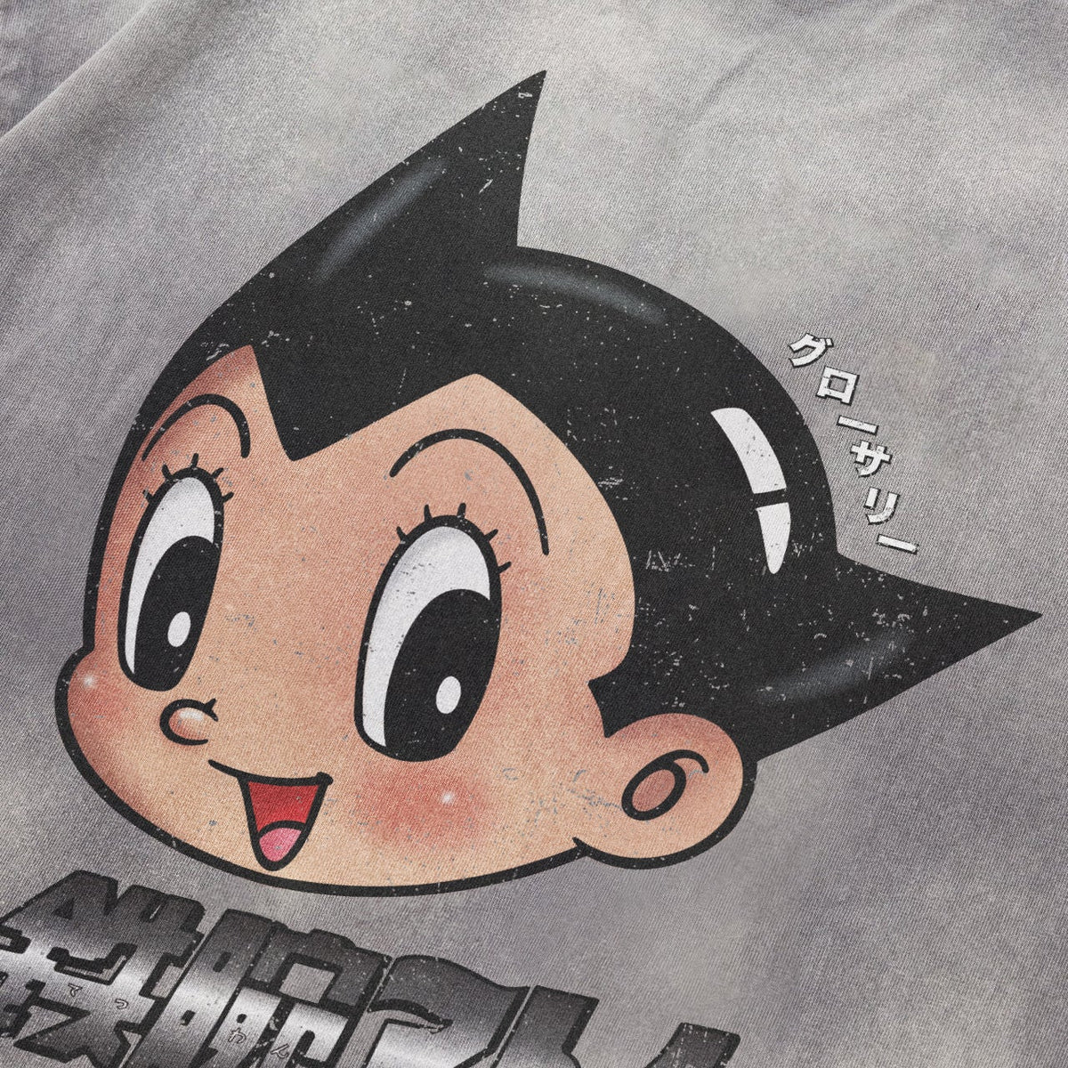 GROCERY x TOY QUBE ASTRO BOY BIG HEAD TEE/ WASHED GREY