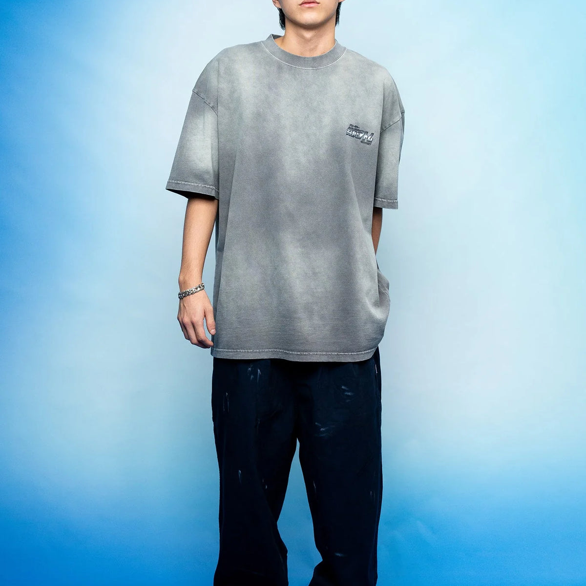 GROCERY x TOY QUBE ASTRO BOY BIG HEAD TEE/ WASHED GREY