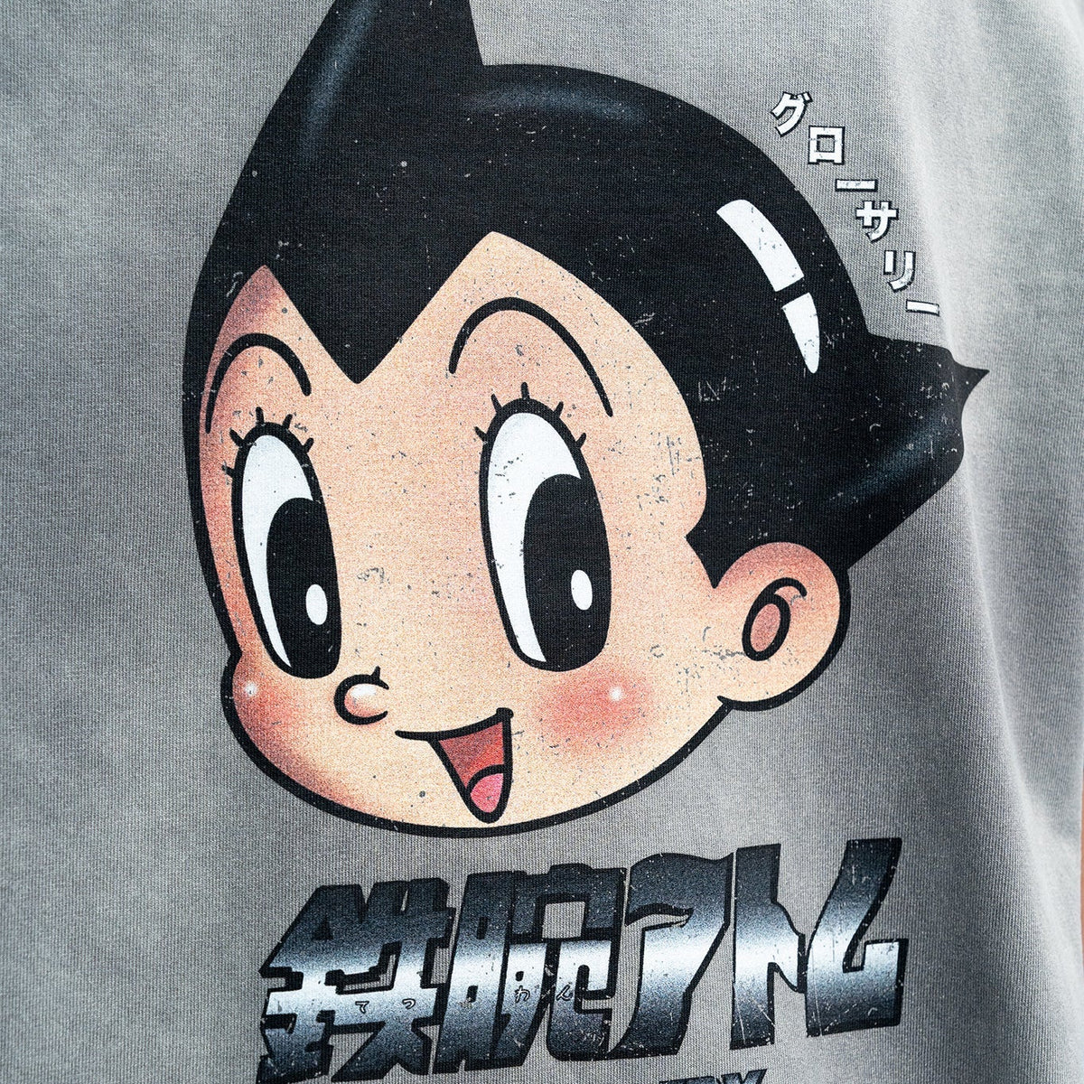 GROCERY x TOY QUBE ASTRO BOY BIG HEAD TEE/ WASHED GREY