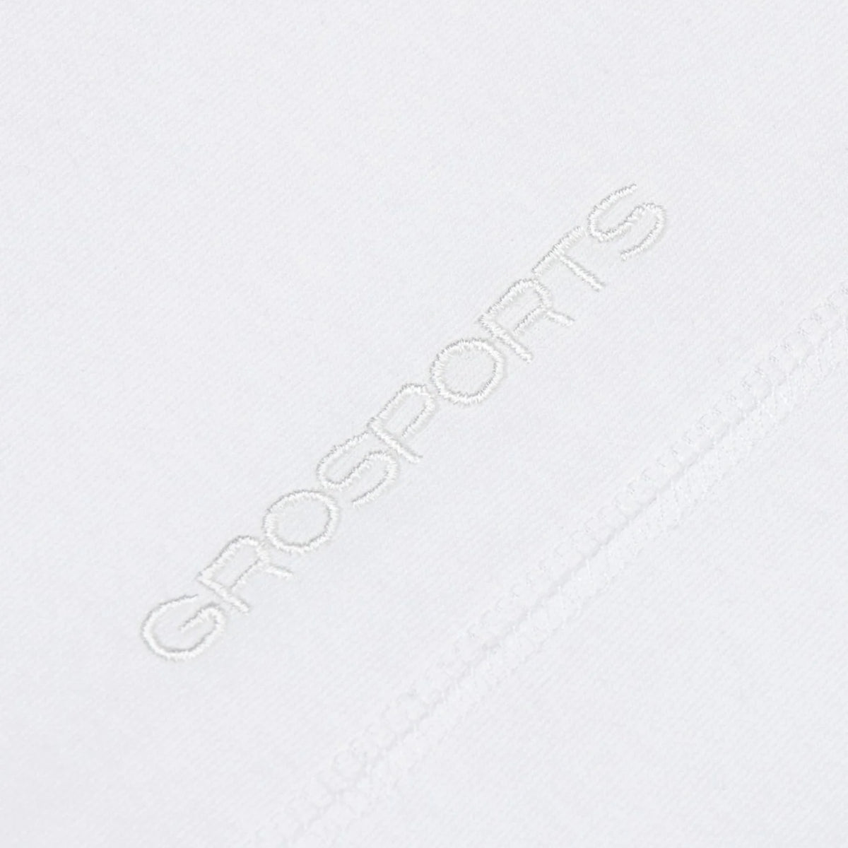 GROSPORTS COTTON SPANDEX BLEND INVOICE SLEEVELESS T-SHIRT - WHITE