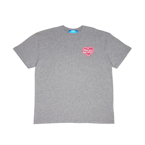 Heart Logo Oversized Heather Grey Tee