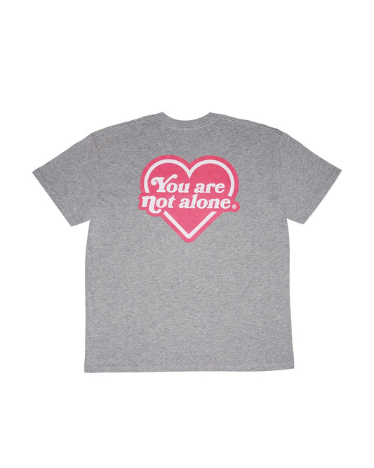 Heart Logo Oversized Heather Grey Tee