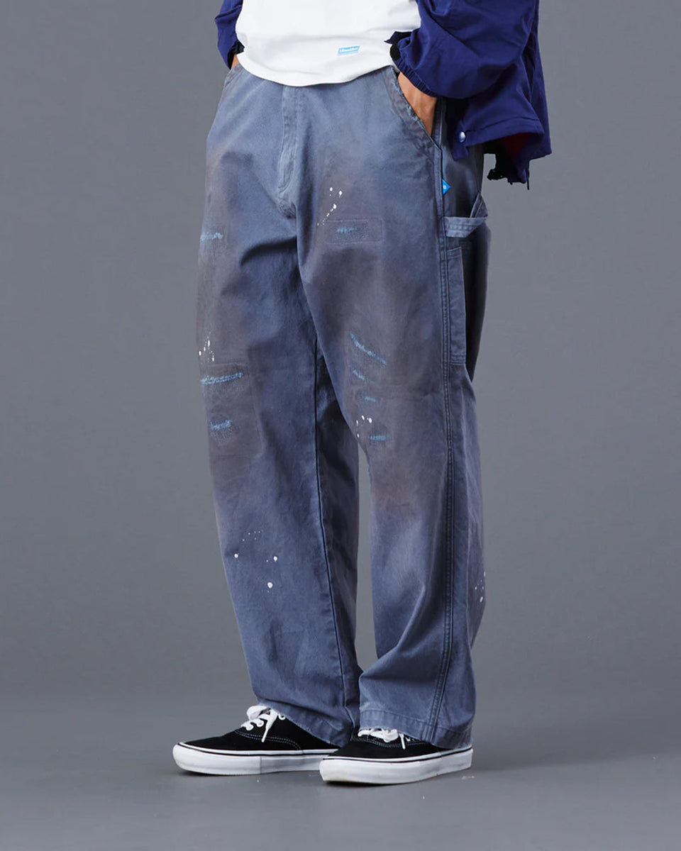 Repaired Canvas Work Pants - Charcoal