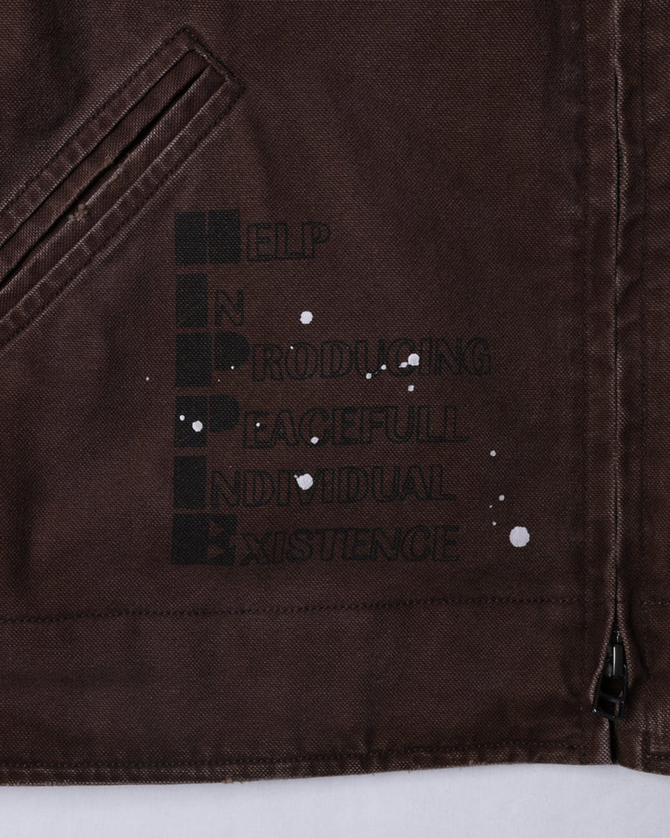 Garment Dyed Work Jacket - Brown