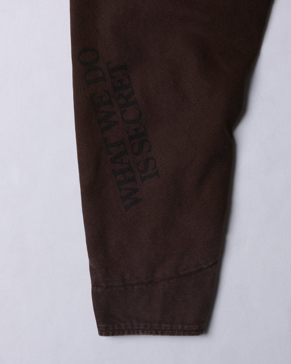 Garment Dyed Work Jacket - Brown