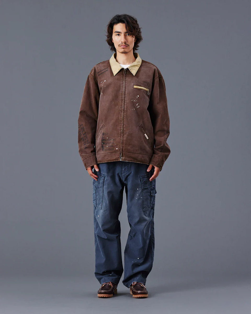 Garment Dyed Work Jacket - Brown