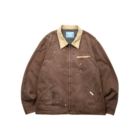 Garment Dyed Work Jacket - Brown