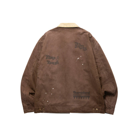 Garment Dyed Work Jacket - Brown