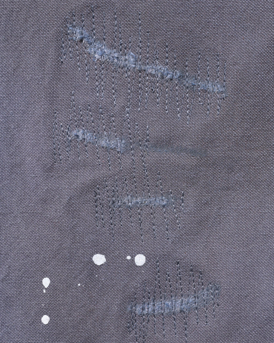 Repaired Canvas Work Pants - Charcoal