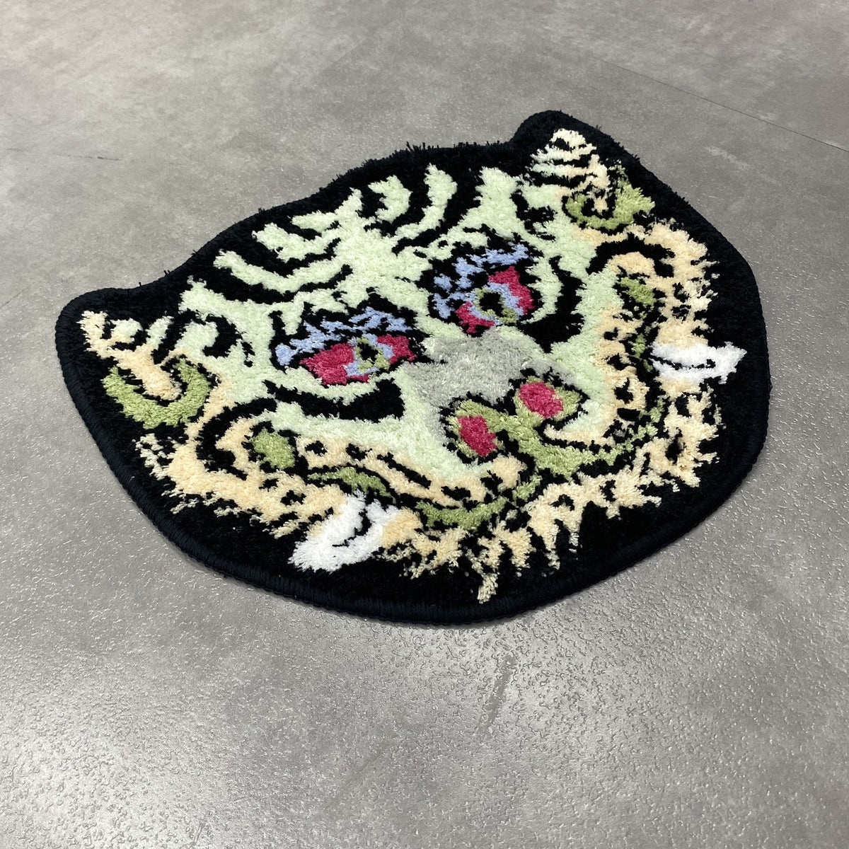 Mascot Tiger Head Rug - Pastel Green