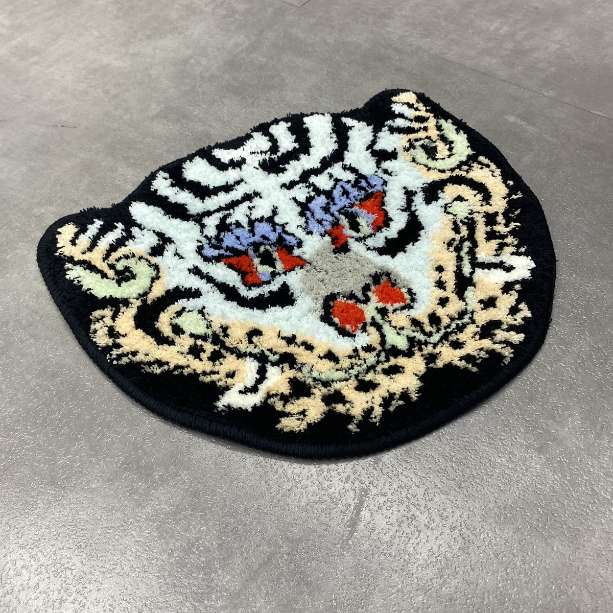 Mascot Tiger Head Rug - Pastel Blue
