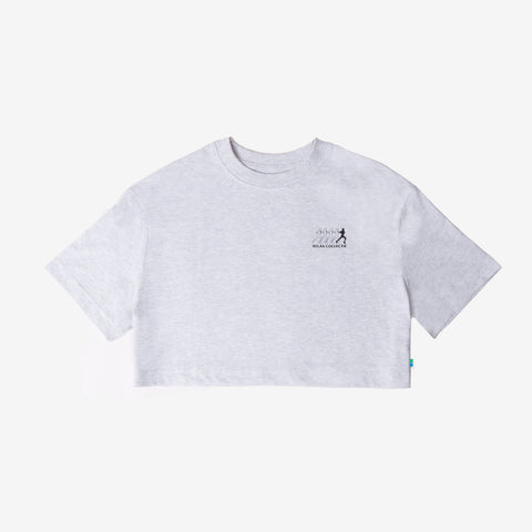 (R)unwind Organic Cotton WMNS Crop Top Heather Grey
